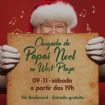 West Plaza recebe Papai Noel em noite de shows